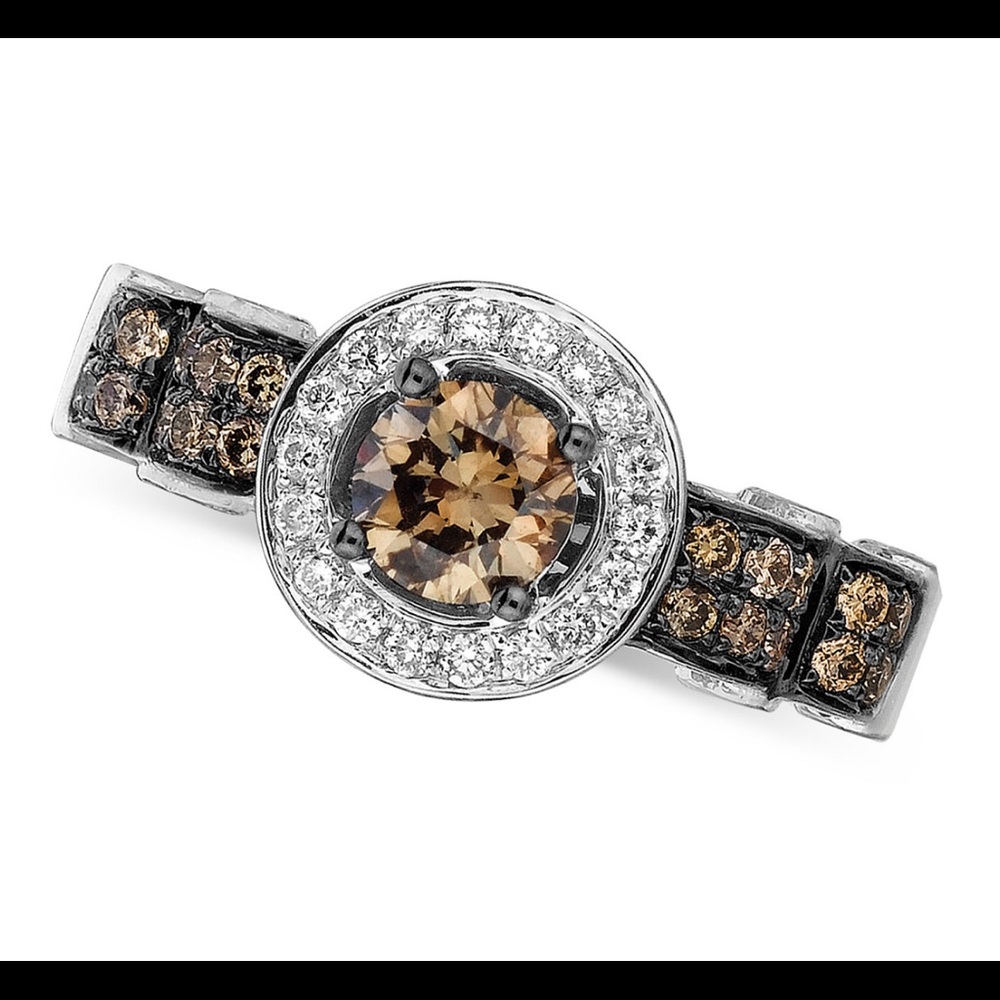 Le Vian Chocolatier Diamond Halo Ring (1-1/4 Ct. t.w.) in 14k White Gold